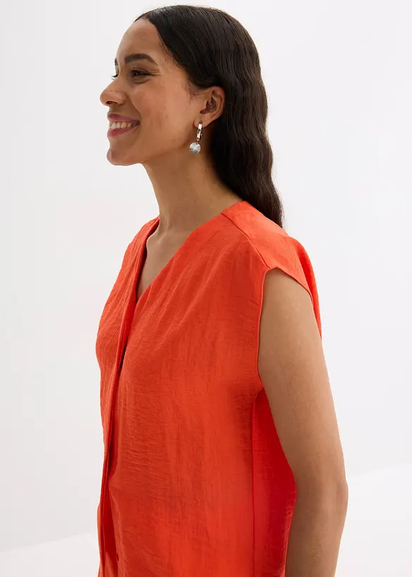 Chemisier sans manches en viscose mélangée, bonprix