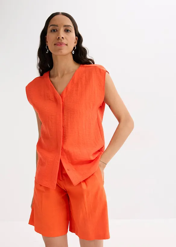 Chemisier sans manches en viscose mélangée, bonprix