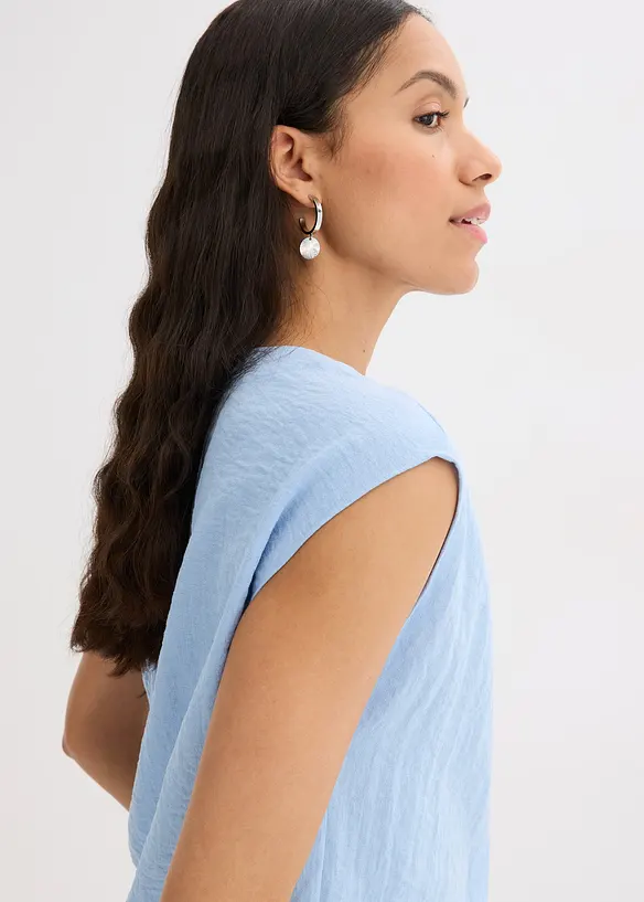 Chemisier sans manches en viscose mélangée, bonprix