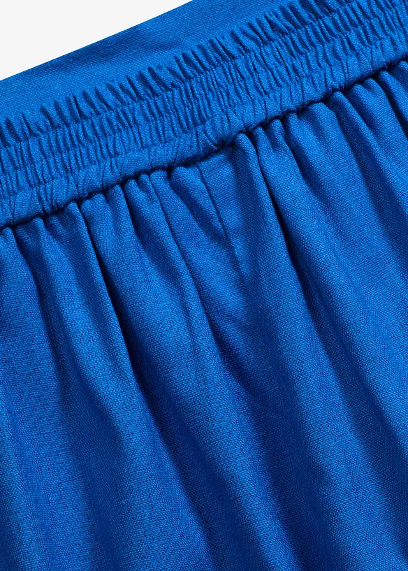 Short en lin mélangé, taille élastiquée, bonprix