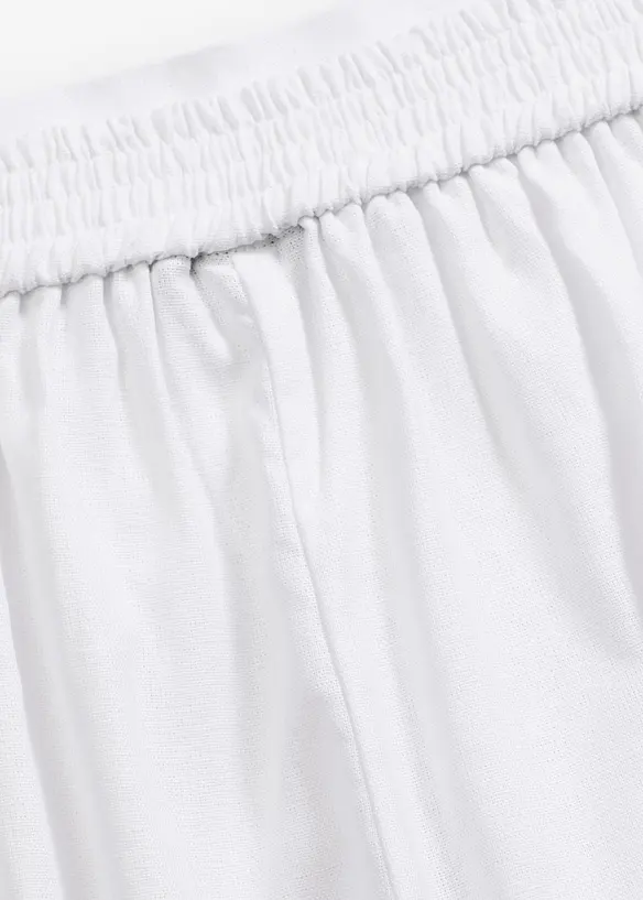 Short en lin mélangé, taille élastiquée, bonprix