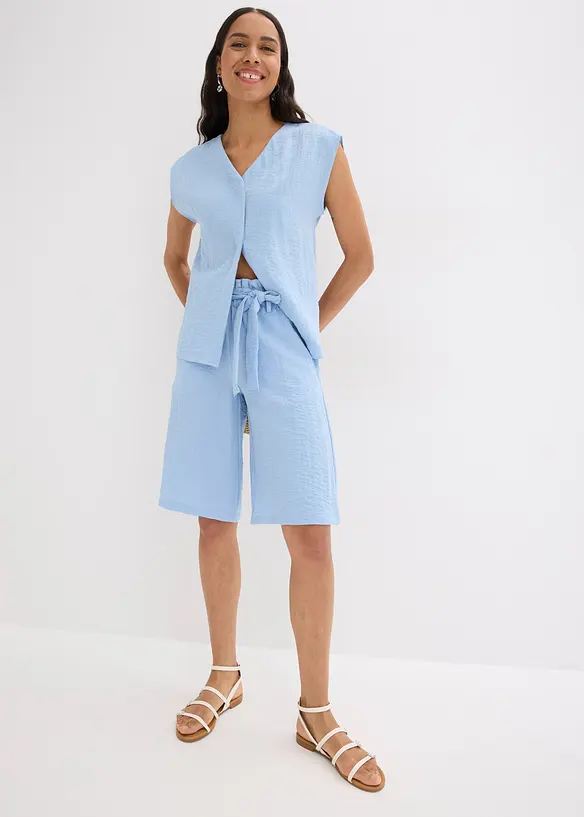 Bermuda fluide en viscose mélangée, taille élastiquée, bonprix