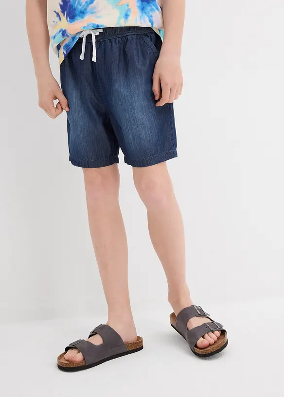 Short en jean 100% coton, taille élastiquée, regular, bonprix