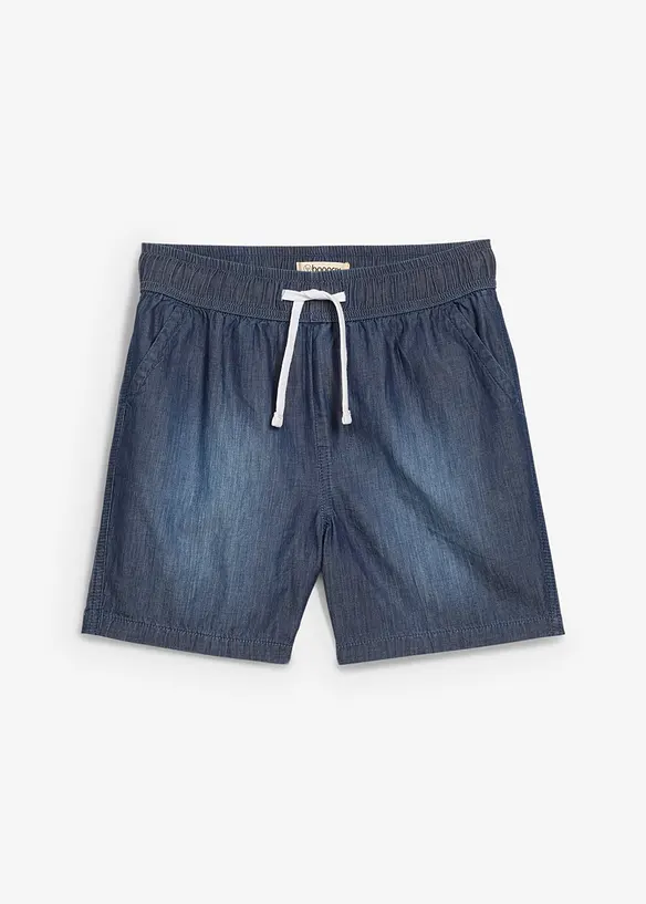 Short en jean 100% coton, taille élastiquée, regular, bonprix