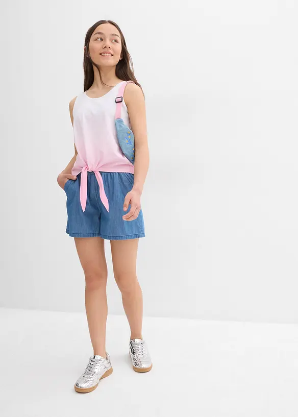 Lot de 2 tops 100% coton, bonprix