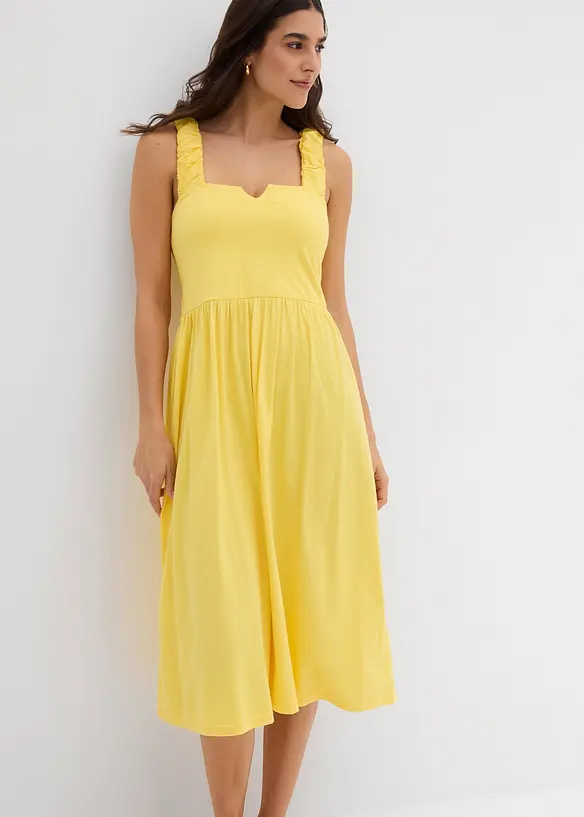 Robe légèrement évasée en jersey coton et viscose, bonprix