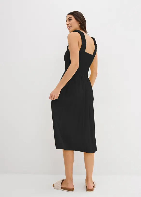 Robe l&eacute;g&egrave;rement &eacute;vas&eacute;e en jersey coton et viscose, bonprix