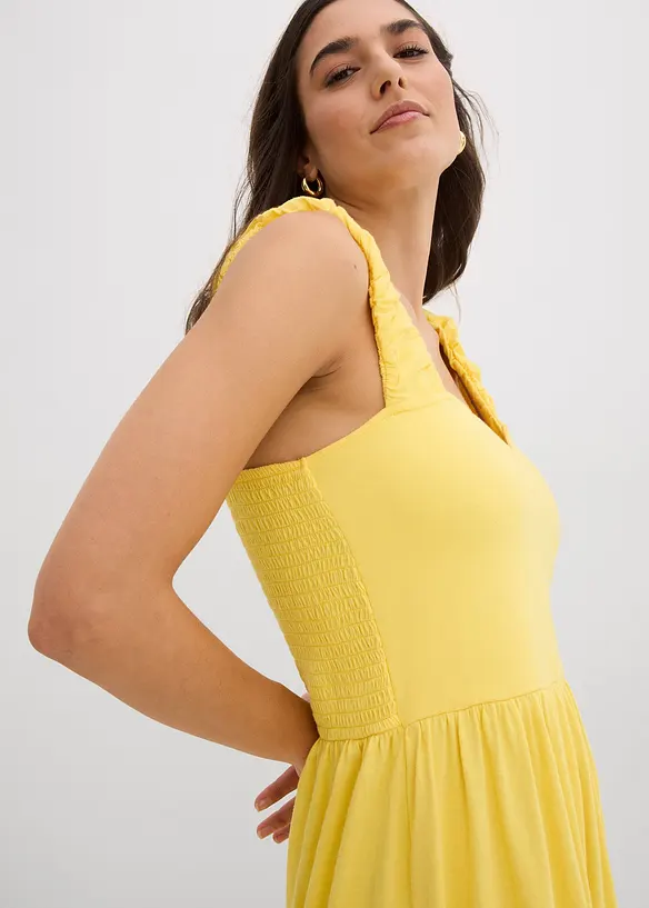 Robe légèrement évasée en jersey coton et viscose, bonprix