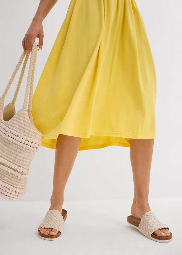 Robe légèrement évasée en jersey coton et viscose, bonprix