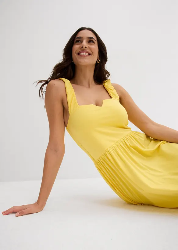 Robe légèrement évasée en jersey coton et viscose, bonprix