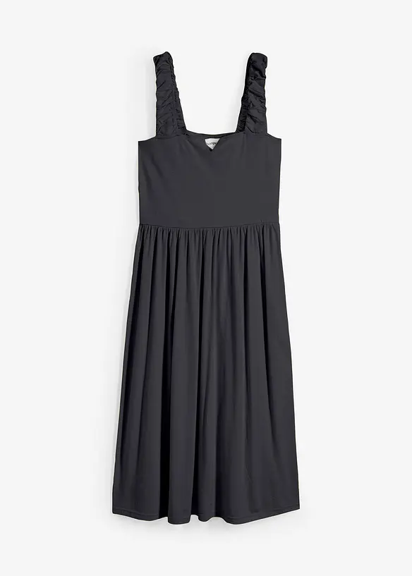 Robe l&eacute;g&egrave;rement &eacute;vas&eacute;e en jersey coton et viscose, bonprix