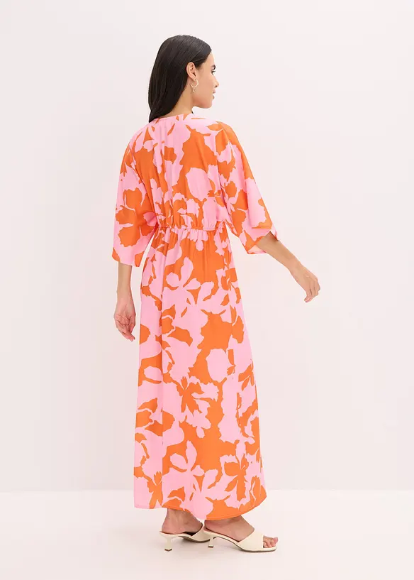 Robe longue en satin fluide, bonprix