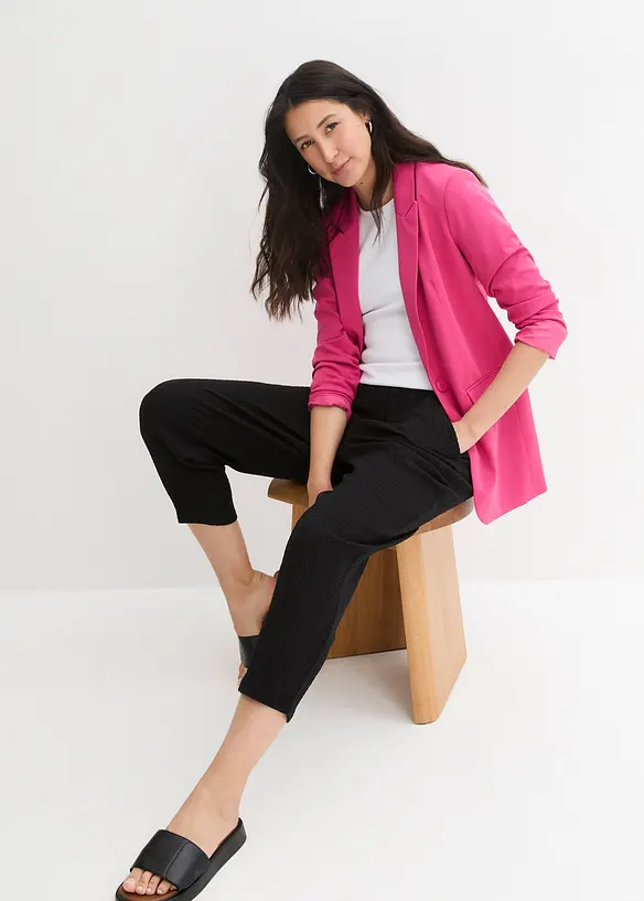 Pantalon en jersey textur&eacute;, bonprix