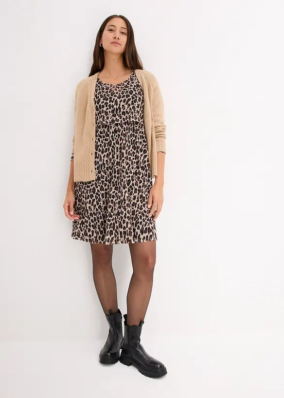 Robe 2en1 de grossesse et d'allaitement avec imprimé léopard, bonprix