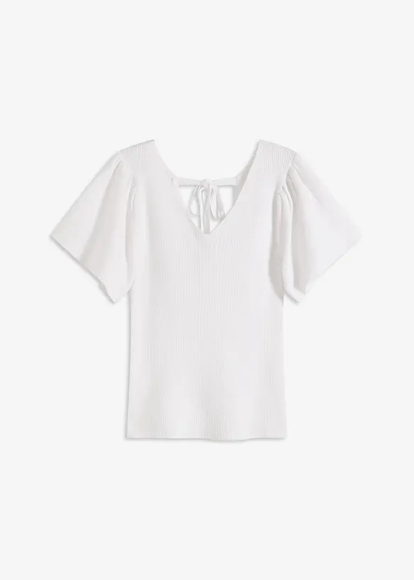 Pull côtelé en viscose mélangée, bonprix