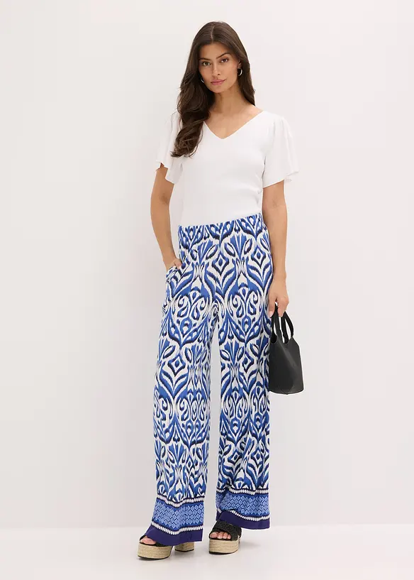 Pull côtelé en viscose mélangée, bonprix