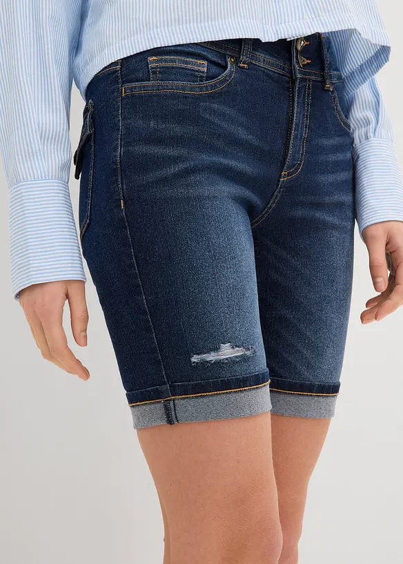Bermuda en jean, taille mi-haute, bonprix