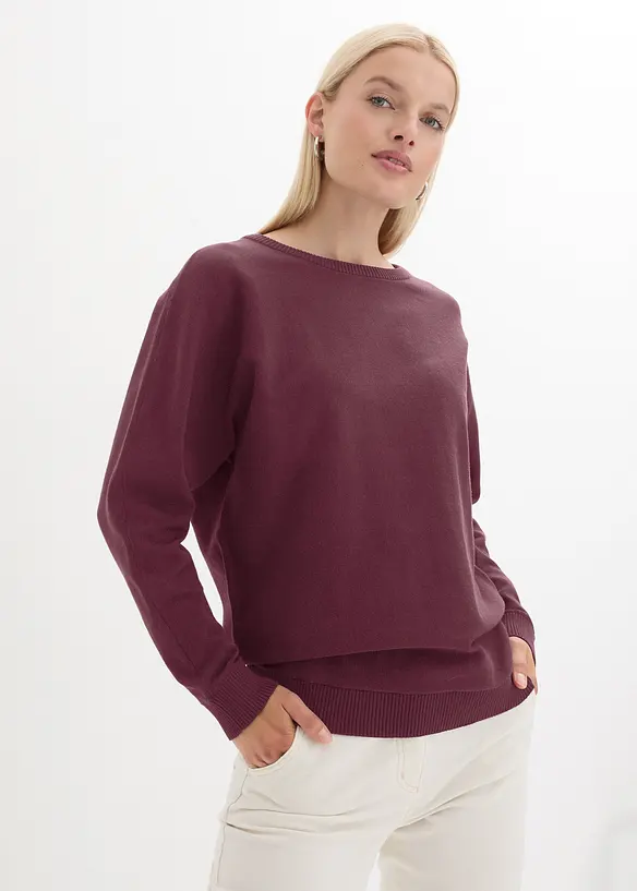 Pull à manches chauve-souris, bonprix