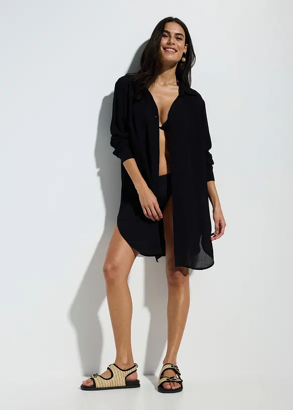 Robe-chemise de plage en viscose fluide, bonprix