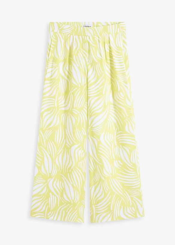 Pantalon palazzo à taille élastiquée, bonprix