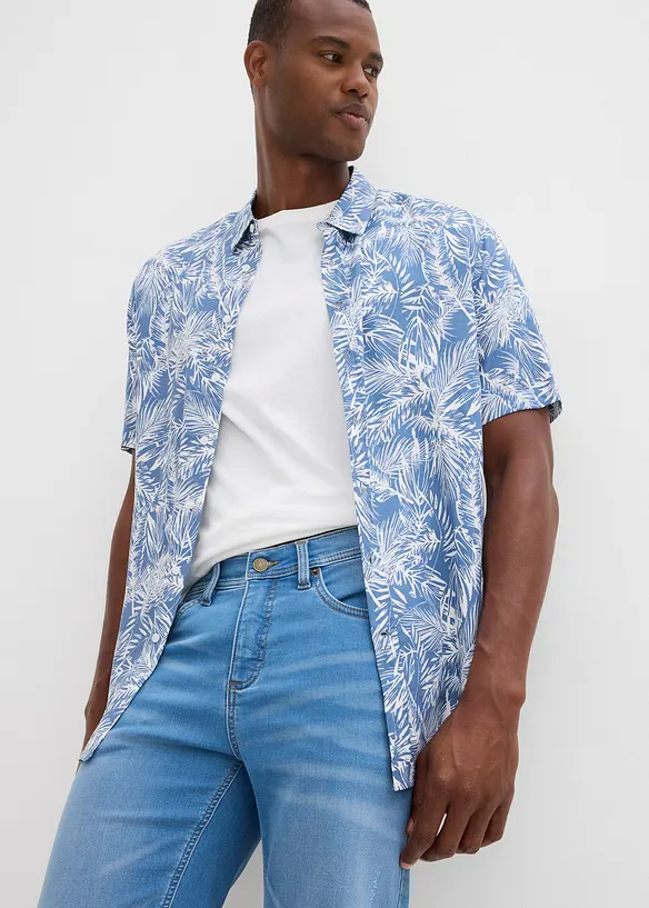 Bermuda confortable en jean et molleton, Regular, bonprix