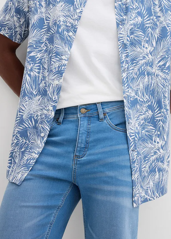 Bermuda confortable en jean et molleton, Regular, bonprix