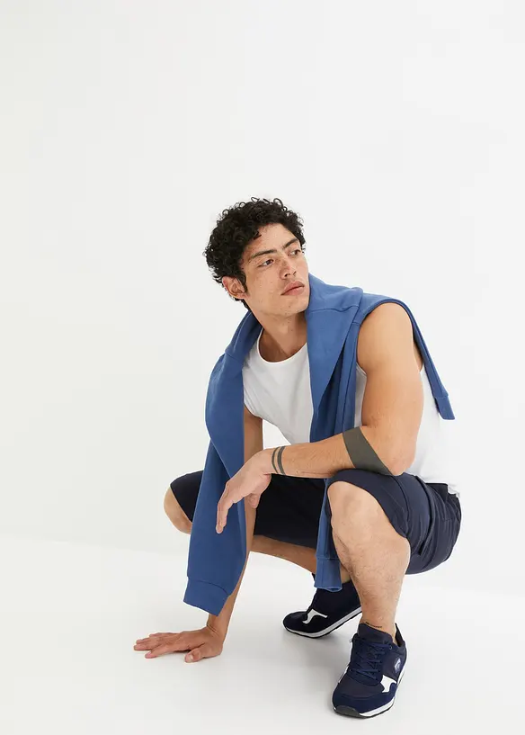 Bermuda cargo en sweat 100% coton, bonprix