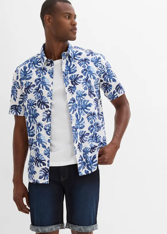 Bermuda en jean extensible, Regular, bonprix