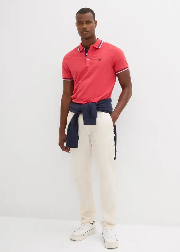 Lot de 2 polos en maille piquée 100% coton, bonprix