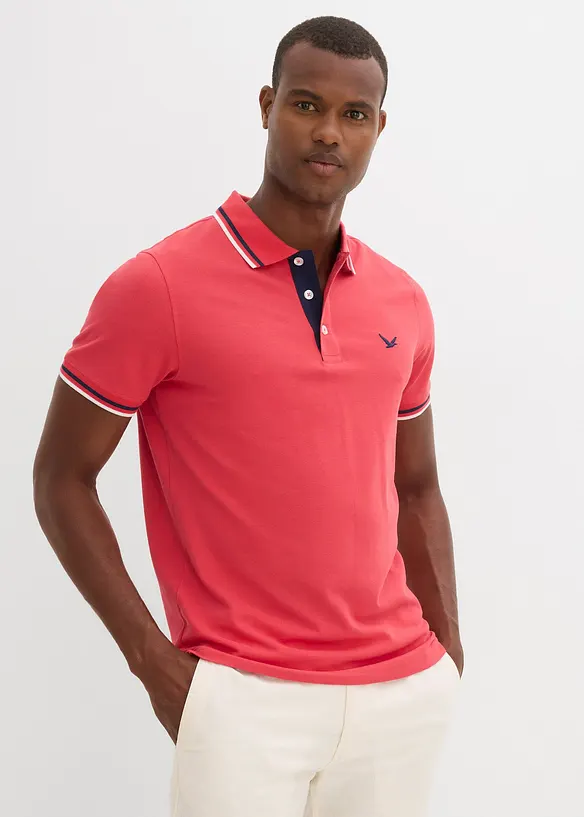 Lot de 2 polos en maille piquée 100% coton, bonprix