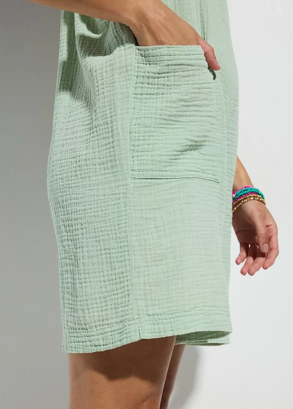 Combishort de plage en gaze de coton, bonprix