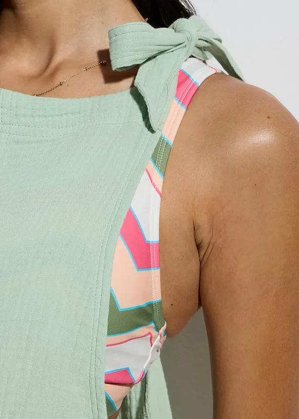 Combishort de plage en gaze de coton, bonprix