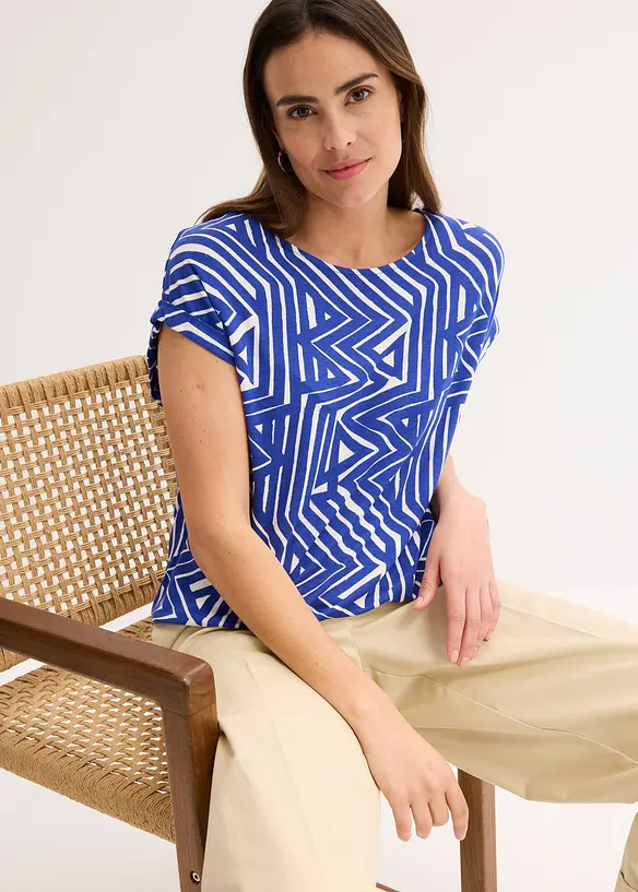 T-shirt fluide et oversize en viscose extensible, bonprix