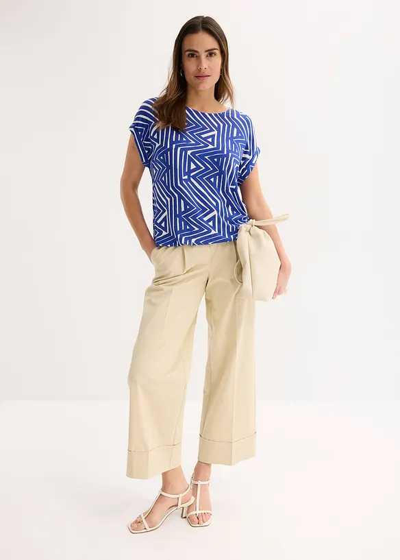 T-shirt fluide et oversize en viscose extensible, bonprix