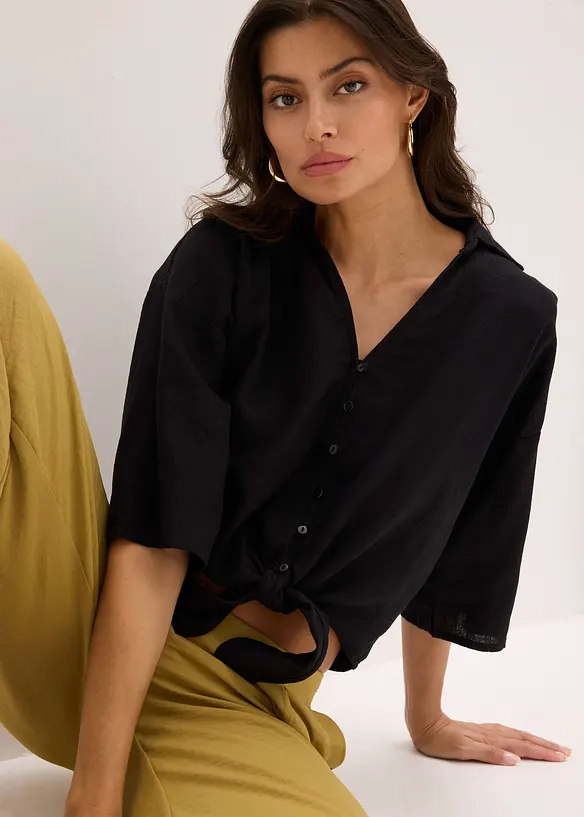 Chemisier en lin mélangé, bonprix