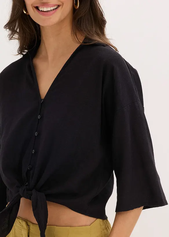 Chemisier en lin mélangé, bonprix