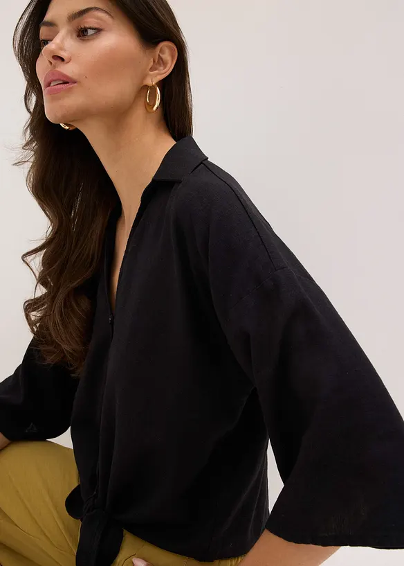 Chemisier en lin mélangé, bonprix