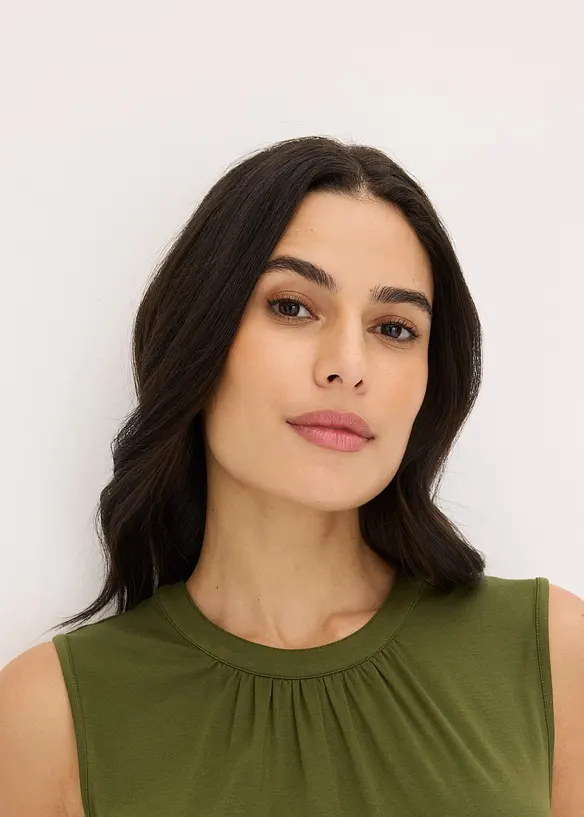 Blouse sans manches en jersey, bonprix