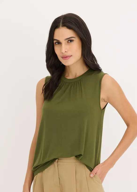 Blouse sans manches en jersey, bonprix