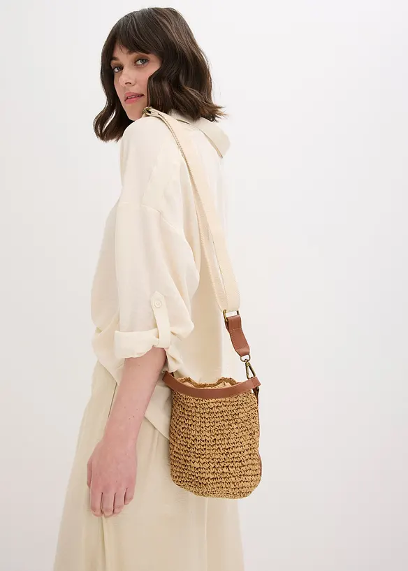 Sac seau en paille, bonprix