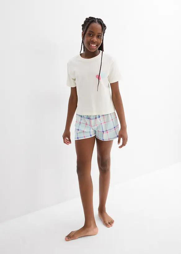 Lot de 2 pyjashorts 100% coton, bonprix