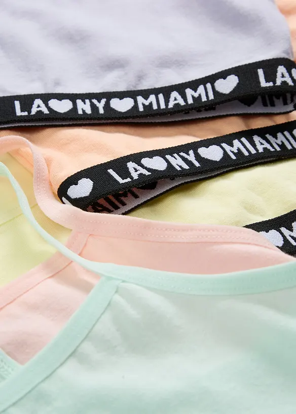 Lot de 5 brassières avec coton doux, bonprix