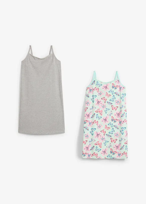 Lot de 2 nuisettes fille avec coton doux, bonprix