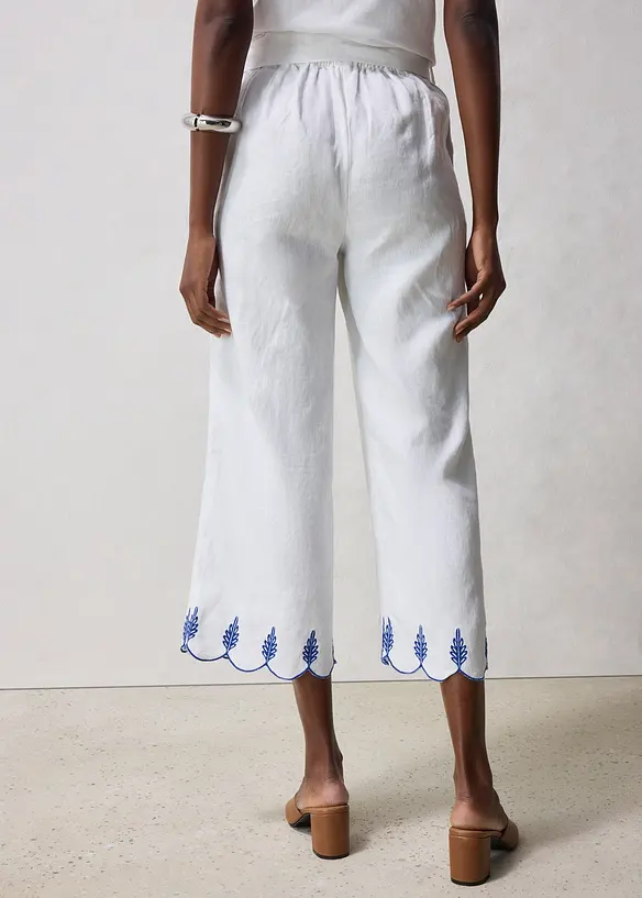 Jupe-culotte en lin avec ceinture (ens. 2 pces), bonprix