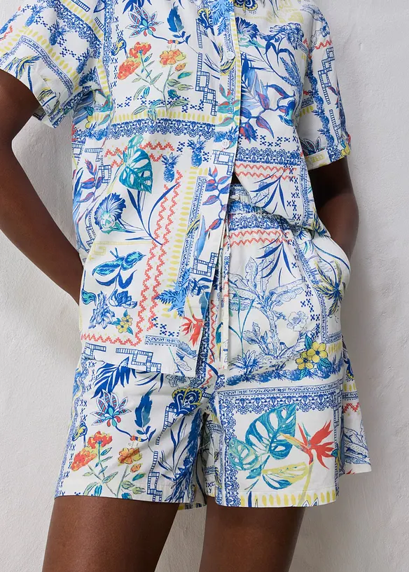 Short en coton et soie, bonprix