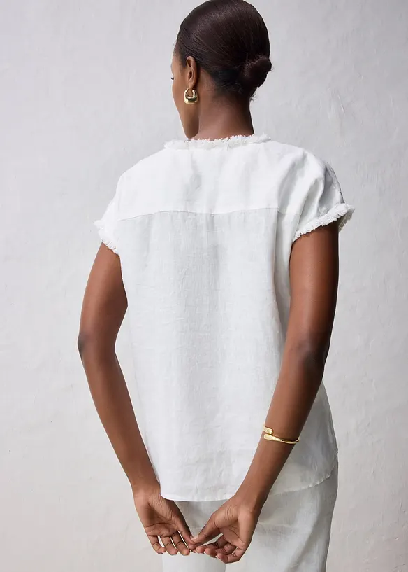 Chemisier tunique 100% lin, bonprix