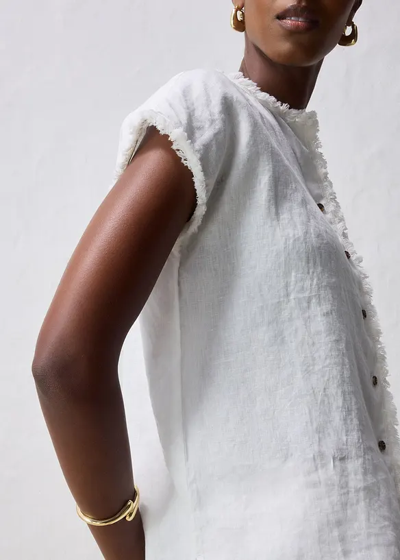 Chemisier tunique 100% lin, bonprix