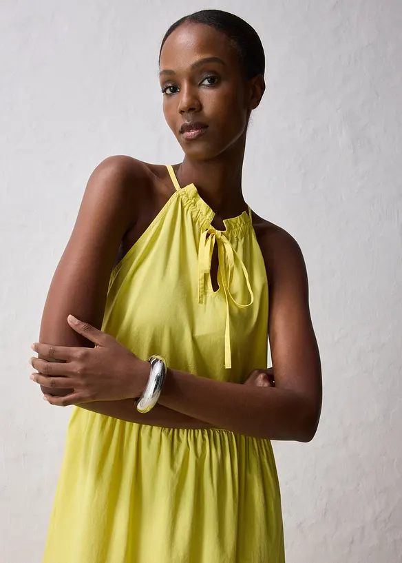 Robe en coton et soie, bonprix