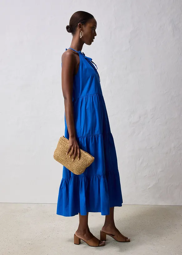 Robe en coton et soie, bonprix