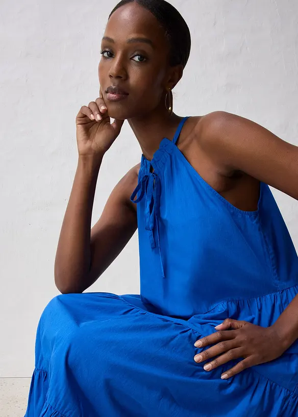 Robe en coton et soie, bonprix